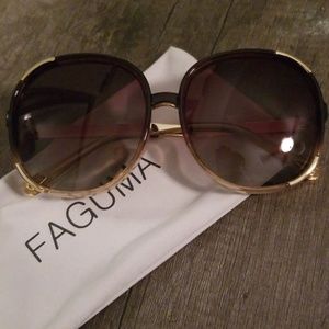 Faguma oversized sunglasses new polarized brown